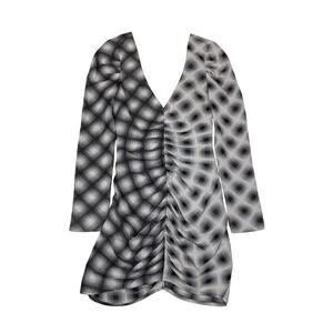 Eckhaus Latta Beige and Black Ripple Dress A/W 19 Women's 2